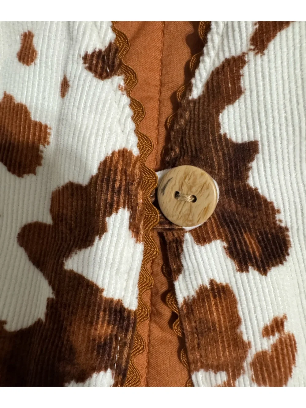 Old Navy Brown and White Cow Print Baby Vest - Picture 3 of 5